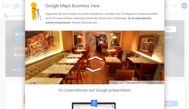 360°-Rundgang bei Google My Business